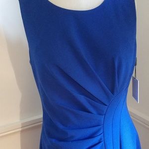 CALVIN KLEIN NWT Flattering Saphire Blue Sheath Knit Dress NWT